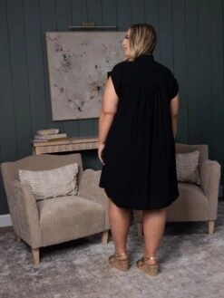 Collared Shirt Dress | S - 3X -STACCAT Clothing Shop 12ae56a78c4439c57557457b0d0df89d