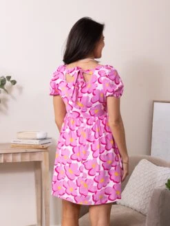 Floral Square Neck Empire Waist Dress | S-XL -STACCAT Clothing Shop 1b07956baa8f45e884332e338132a450