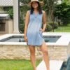 Light Wash Split Neck Sleeveless Chambray Dress | S - XL 2 Light Wash Split Neck Sleeveless Chambray Dress | S - XL -STACCAT Clothing Shop 1c7f48ac9ddebb71c4ba2d7b4fba867a