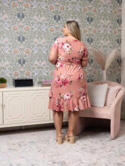 Floral Print Ruffled Wrap Midi Dress | S - XL -STACCAT Clothing Shop 209098d4af35ba12c05f48e98c4b6f35