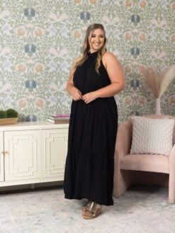 Tiered Halter Neck Maxi Dress | S-3X -STACCAT Clothing Shop 249e13811d78bd9b4e51d1d6549873fc