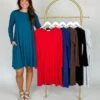 Zenana Long Sleeve Flare Dress W/ Round Neck & Pockets | S-3X *Final Sale* -STACCAT Clothing Shop 2EeDFS40UkCPVprrjRaLEFIB50kJxSahecQUEsZ3