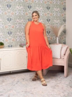 Woven Tiered Sleeveless Dress | S - XL -STACCAT Clothing Shop 36fa06f34a2488774c8a76295201d240