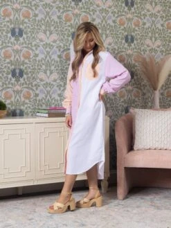 MultIcolor Button Down Shirt Dress | S-3X -STACCAT Clothing Shop 56f63910e60ed77982973a6aa15a7c08