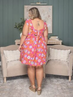 Floral Short Sleeve Mini Dress | S-3X -STACCAT Clothing Shop 5d8791a4c8ee2e345d970ed9626389ad