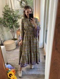 Border Printed Challis Dress | S - L