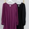 Long Sleeve V-Neck Flowy Woven Dress | S - L -STACCAT Clothing Shop AW5DuKSF3IV93llVJhpu0XnbD2atqMVjeau5gyEw