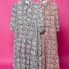 Floral Print 3/4 Sleeve Woven Collared Maxi Dress | S - 3XL -STACCAT Clothing Shop JgT8SqHDkeljEt70bT7keplfctptFmI7kcfxrxQb