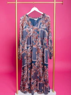 Mixed Print V-Neck Long Sleeve Maxi Dress | S - L -STACCAT Clothing Shop Nz8Rl8MjsPyUXf1rxto1HRfuP0zGX4UuCUkugBdr
