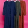 V-Neck Button Down Long Sleeve Midi Dress | S - L -STACCAT Clothing Shop T2giN53MFtMitobGM0kxaBxOb4F4xFGFMFTS0P93