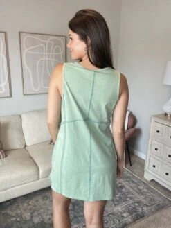 Washed Tank Dress W/ Exposed Stitchings | S - 3XL -STACCAT Clothing Shop TYsLumVTchgYJQpwUIcJNQnfZiqa2UByZYclidCm