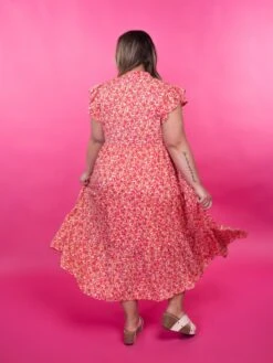 Flutter Sleeve Button Up V-Neck Floral Print Dress | S - 2X -STACCAT Clothing Shop UJ6sXnmrJ4MM1lIIVhYiDOGE2NbG7jMZqOk8aweP