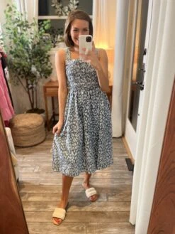 Washed Leopard Print Midi Dress| S-L- *Final Sale*