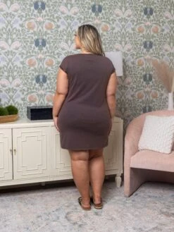 Bead Trimmed Wash Effect T-Shirt Dress | S - L *Final Sale -STACCAT Clothing Shop a524f8328a1202367310866ff90b784f