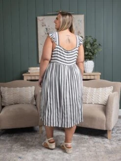 Striped Midi Dress | S-3X -STACCAT Clothing Shop a5d3b6e7ce5502e4909f15b9db8df992