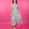 PRE-ORDER Blu Pepper Watercolor Floral Print Ruffle Midi Dress |S-L -STACCAT Clothing Shop b08da42c021e034ed8b1ebfa6e1e7671
