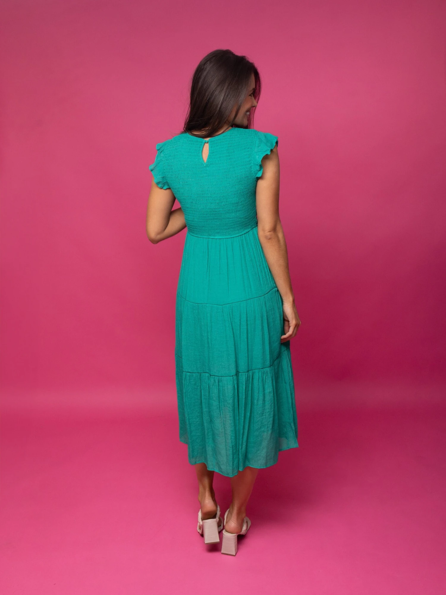 Smocked Tiered Midi Dress | S-3X 6 Smocked Tiered Midi Dress | S-3X - Image 4