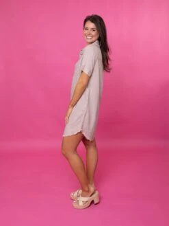 Zenana Washed Linen Raw Edge 1/4 Button Dress W/ Pockets | S-XL -STACCAT Clothing Shop bDVj9MbxRWoozmATESBWVpKgaIJLOfGcWLejjXzP