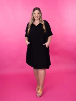 Button Down Drop Shoulder Collared Mini Dress W/ Pockets | S-3X -STACCAT Clothing Shop eVzqRxlxByXGTLoyIsTXLvbciwWdtXO3GZf38wwM