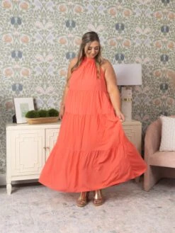 Tiered Halter Neck Maxi Dress | S-3X -STACCAT Clothing Shop f7470fb4381c00fb00d5d48811749b28