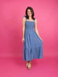 Sleeveless Smocked Midi Dress | S - L