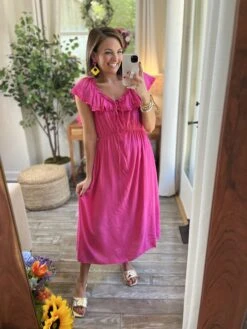 Ruffle Sleeve Cotton Linen Dress | S - L -STACCAT Clothing Shop hlhb8nNxZKsWzNpoFh6TCnyz6NJBXm9h3wa2ZcPv