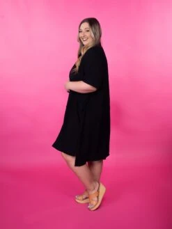 Button Down Drop Shoulder Collared Mini Dress W/ Pockets | S-3X -STACCAT Clothing Shop j2H70Mb7krAN0eVYGURyndl87PorghwEuEigXBFV