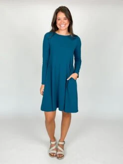 Zenana Long Sleeve Flare Dress W/ Round Neck & Pockets | S-3X *Final Sale* -STACCAT Clothing Shop mBSnmdTyCRzigBFR4Ymva2A1jSVGOLR3xad87ptQ