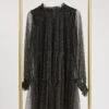 Sparkly Tiered Ruffled Mock Neck Dress W/ Long Sheer Sleeves | S-L -STACCAT Clothing Shop rE2SiskUfL0DW00vNSa8ys5Y0ypIjm2I7aIkseAa